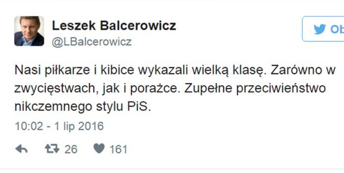 Pseudokibic Balcerowicz! Pseudokibic Balcerowicz!
