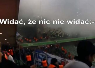 Legia – Ruch - dym na trybunach!