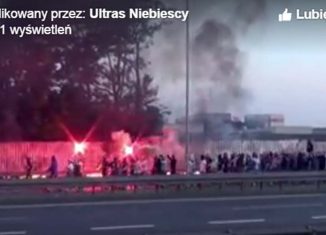 „Niebiescy” spalili flagę GKS!